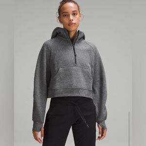 Lululemon M/L Charcoal Gray Scuba Oversized Half Zip Hoodie